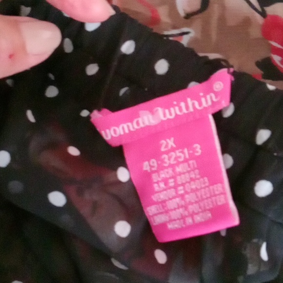 Woman Within Reversible  Chiffon Midi Skirt 2X NWOT - Picture 7 of 9